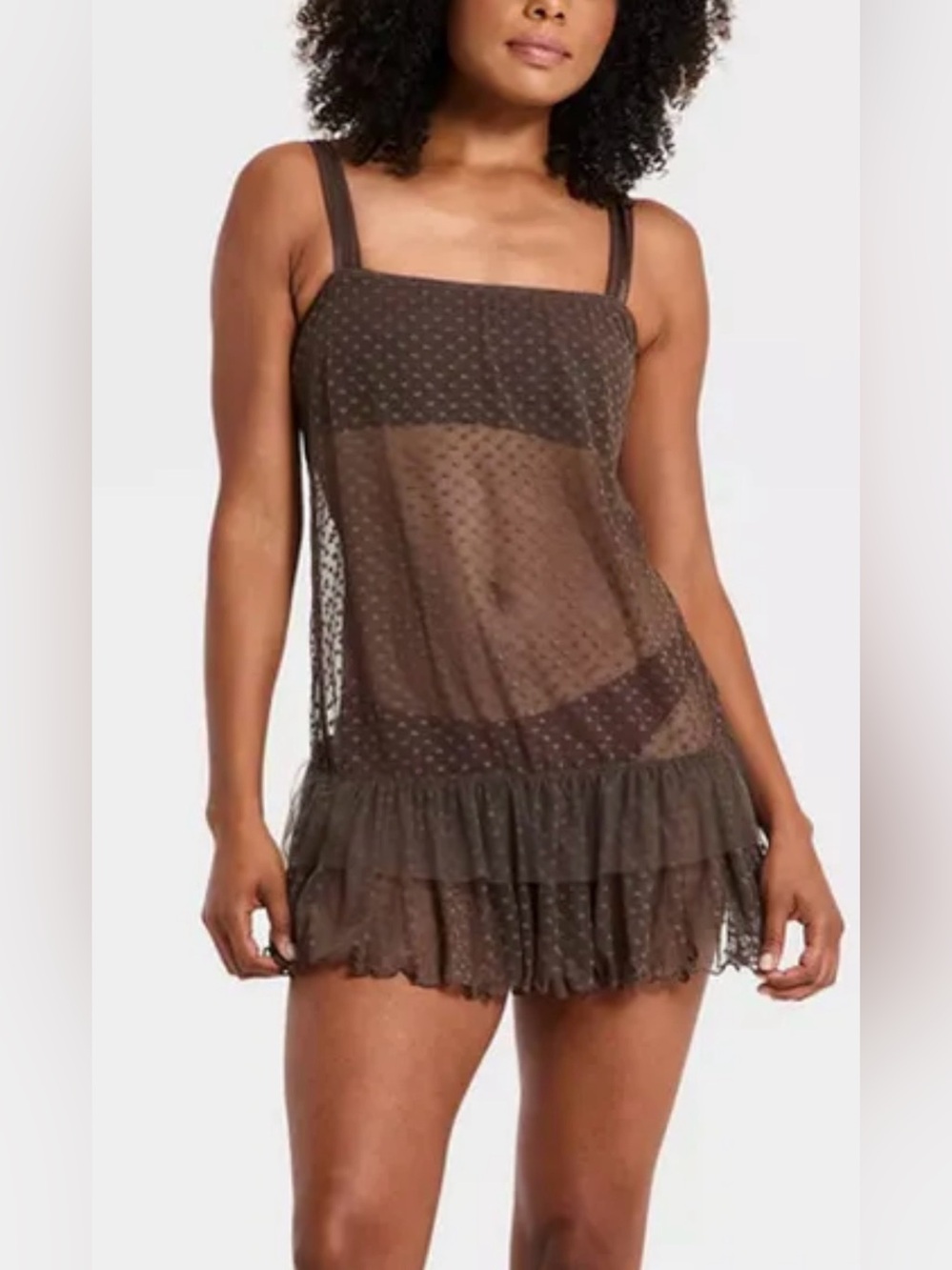 Women’s Heart Lace Slip Dress-Medium